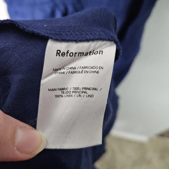 Reformation Belgium Puff-Sleeve Dress Size 12 - Picture 12 of 13